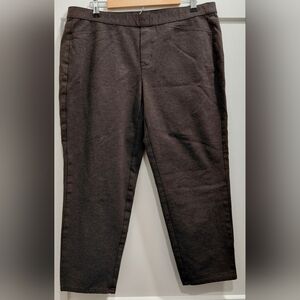 J. Jill Womens Brown  XL Petite Ponte Slim Leg Stretch.